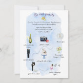 Programme d'invitation de Mariages illustrés (Devant)