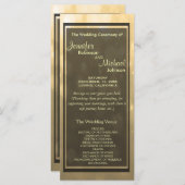 Programme d'invités Gold Bokeh Lights (Devant / Derrière)