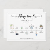 Programme d'itinéraire du jour de mariage (Devant / Derrière)