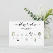 Programme d'itinéraire du jour de mariage (Debout devant)