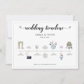 Programme d'itinéraire du jour de mariage (Devant)