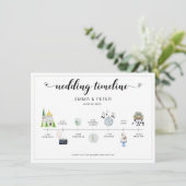 Programme d'itinéraire du jour de mariage (Debout devant)