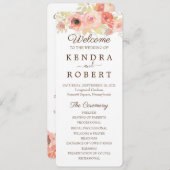 Programme d'itinéraire pour Mariage Rose corail et (Devant / Derrière)