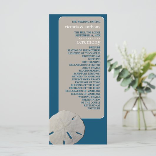 Programme Dollar de sable, Mariage Ocean Blue Beach (Debout devant)