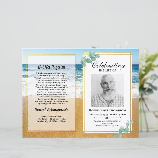 Programme d'Ordre commémoratif des funérailles de  (Debout devant)