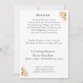 Programme d'Ordre de service commémoratif de la fr (Dos)