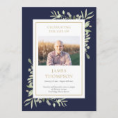 Programme d'Ordre de service commémoratif des funé (Devant)