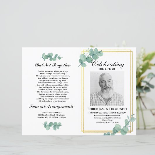 Programme d'Ordre de service commémoratif des funé (Debout devant)