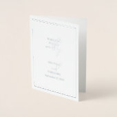 Programme d'ordre de service du Mariage d'huile d' (Devant)