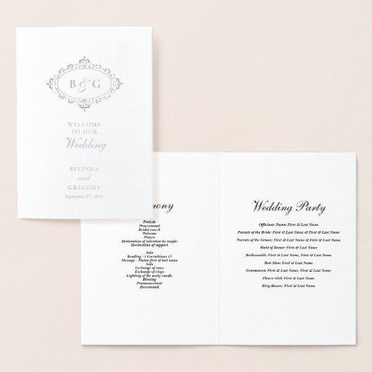 Programme d'ordre de service du Mariage d'huile d' (Affichage)