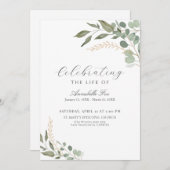 Programme D'Ordre De Service Funéraire D'Eucalyptu (Devant / Derrière)