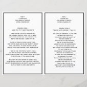 Programme d'ordre de service funéraire noir et bla (Dos)