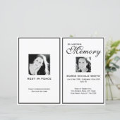 Programme d'ordre de service funéraire noir et bla (Debout devant)