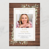 Programme D'Ordre De Service Funéraire Rustique De (Devant)