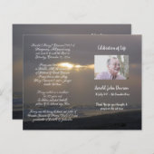 Programme d'ordre de service pour les funérailles (Devant / Derrière)