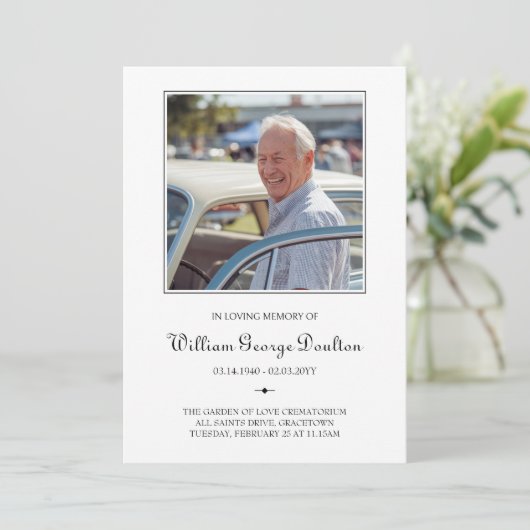 Programme d'ordre de service pour les funérailles  (Debout devant)