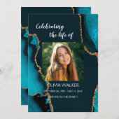 Programme d'ordre de service Turquoise & Gold (Devant / Derrière)