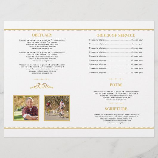 Programme d'ordre funéraire Circulaire du Modèle (Dos)