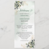 Programme Douce Poussière Botanique Vert Eucalyptus Mariage (Devant)