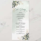 Programme Douce Poussière Botanique Vert Eucalyptus Mariage (Dos)