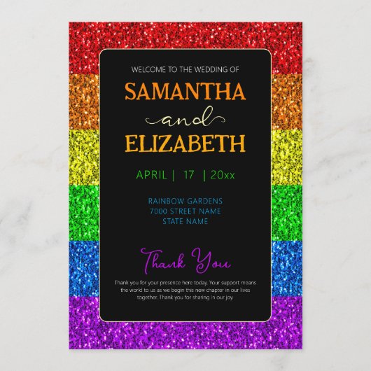 Programme Drapeau LGBT arc-en-ciel scintille gay lesbienne m (Devant)