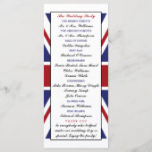 Programme Drapeau Union Jack Mariage britannique (Dos)