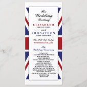 Programme Drapeau Union Jack Mariage britannique (Devant)
