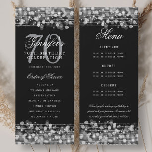 Programme du 70e anniversaire Menu Argent+Remercie