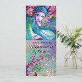 PROGRAMME DU BAL MASQUÉ ÉLÉGANT LADY BLUE MASK (Debout devant)