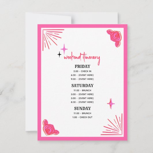 Programme du dernier week-end de célibataire de la (Dos)