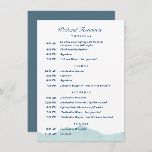 Programme du mariage d'Ashley et Nolan 1 (Devant / Derrière)