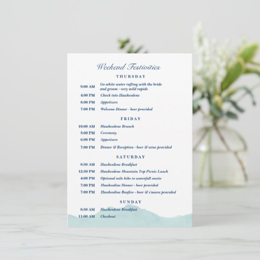 Programme du mariage d'Ashley et Nolan 1 (Debout devant)