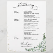 Programme du Mariage de Weekend pour les Invités (Dos)