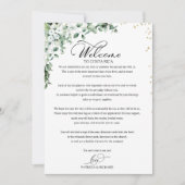 Programme du Mariage de Weekend pour les Invités V (Devant)