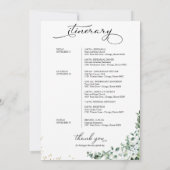 Programme du Mariage de Weekend pour les Invités V (Dos)