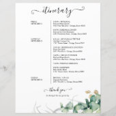 Programme du Mariage de Weekend pour les Invités V (Dos)