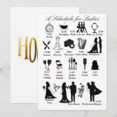 Programme du mariage pour les demoiselles d'honneu (Devant / Derrière)