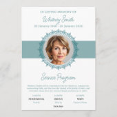 Programme du service commémoratif de la grâce éter (Devant)