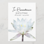 Programme du service funèbre mémorial du nénuphar (Devant)