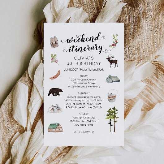 Programme du week-end dans les bois Aquarelle