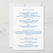 Programme du week-end de bienvenue pour un mariage (Dos)