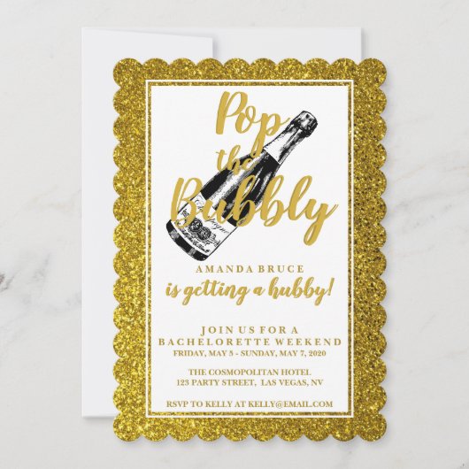 Programme du week-end de jeune fille or pailleté (Devant)