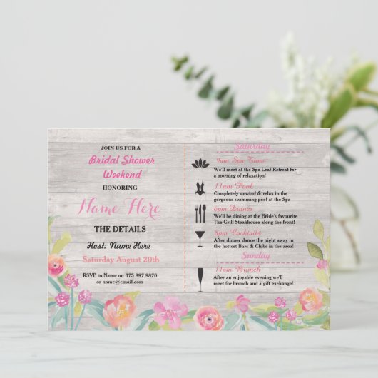 Programme du week-end de la fête de mariage Invita (Debout devant)