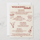 Programme du week-end de l'enterrement de vie de j (Dos)