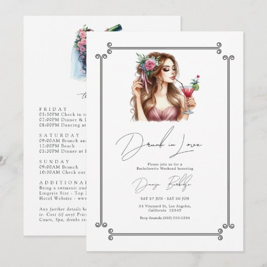 Programme du week-end de l'enterrement de vie de j (Devant / Derrière)