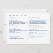 Programme du week-end de mariage à Ogunquit Cliff (Dos)