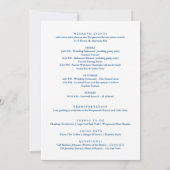 Programme du week-end de mariage au Wequassett Res (Dos)