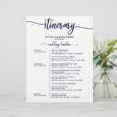 Programme du week-end de mariage Chic Bleu marine (Debout devant)