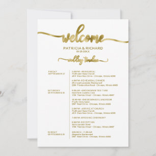 Programme du week-end de mariage Chic Simple