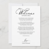 Programme du week-end de mariage Écriture élégante (Devant)